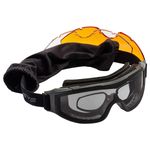 Swiss Eye F-Tac Goggle - Smoke + Orange + Clear Lenses / Black Frame
