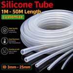 Food Grade Clear Translucent Silicone Vacuum Tube Beer Hose Pipe Soft Rubber