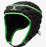 GILBERT Falcon 200 Black & Green Rugby HeadGuard Size Boys Small
