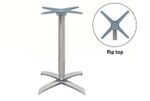 premium brushed aluminium flip top table base dining restaurant foldable folding