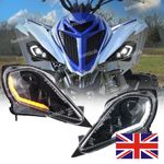 LED Headlight For YAMAHA RAPTOR YFZ 450R 700R YFM 250 350 700 LIGHT 2006-2024