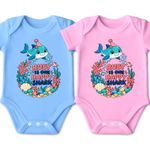 Personalised Shark First Birthday Baby Bodysuit Ocean Reef Outfit