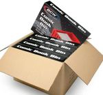 1 Case (5) BCW Brand Short Plastic Comic Book Bin Box Heavy Duty with Lid - RED