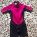 Tribord Children’s Shorty Wetsuit Shortie Pink/Black Size 6 Years