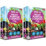 Hardys 150 Litre Multi All Purpose Compost 2x 75L Bags Containers Basket Garden