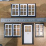 Not Hobbies Dolls House Windows & Door Squares Job Lot Black White Opening Thin