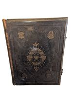 Antique 1800's Ornate Bible Brown's Old And New Testiment Free Post 