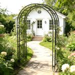 XL Tall Garden Arbor Versatile Metal Wedding Arch Climbing Trellis Lattice Stand
