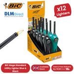 BIC Mega Standard Utility Lighter - Durable Blue & Black Design for Everyday Use