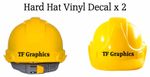Personalised Hard Hat Vinyl Decal - Safety Helmet Sticker Site Manager Boss Name