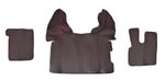 # Black w/ Red Stitches Floor Mats Eco Leather for RH Drive DAF XF 106 Automatic