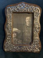 Art nouveau style Antique Sterling Silver Photo Frame.