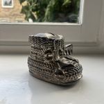Metal Baby Boot Money Box Coin Bank Christening New Baby Gift