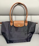 New Authentic Longchamp Le Pliage Tote – Large Black Nylon Bag