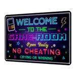 Welcome to the Game Room Metal Tin Sign Cool Neon Gaming Decor for Boys & Teens