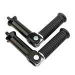 Footpegs Black Mount Brackets for Harley Softail Bob 2018-24 Rear Passenger