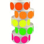 38mm Round Neon / Fluorescent coding sticker sticky dot label stickers UK POST
