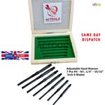 New Adjustable Hand Reamers  Set 7 Pcs HV to H3 1/4" to 15/32" Wooden box UK