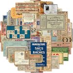 100 Pcs Vintage Postage & Floral Frame Sticker Set - Antique Ephemera for Junk J