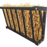 27 Inch Wall Mounted Hay Rack Metal Feeder for Horses Sheep Goats Heavy Duty 95L