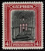CYPRUS GV SG139, 4½pi black & crimson, M MINT.
