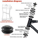 1/8" Headset Top Cap Bearings 44Mm Diameter Threadless Stem Tapered Seal