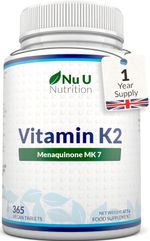 High Strength Vitamin K2 MK7 200mcg 365 Vegan Tablets 1 Daily UK Made