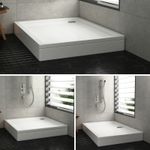 40mm Shower Enclosure Stone Tray Square / Rectangle with Riser Kit & Free Waste