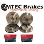 FRONT REAR DRILLED GROOVED BRAKE DISCS & PADS FOR AUDI A5 2.0 2.7 3.0 3.2 TDI