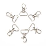 SWIVEL CLIPS  20mm & 15mm  D RING SILVER COLOUR LOBSTER CLASP SNAP HOOK SV1