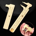 MM Inch Brass Caliper Double Scales Slide Gauge  Machinist Tool