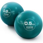 Weighted Toning Balls Yoga Pilates Rehab Exercise Soft Feel PVC 2 x 0.5kg-1.5kg