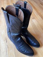 Lucchese Handmade El Paso Texas USA Vintage Black Boots Mens 12 B Western P1161
