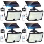 LED Solar Motion Sensor Wall Light Outdoor Garden Security Garage Shed Lamp UK