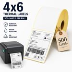 4x6" 100x150mm Direct Thermal Labels 500/roll Zebra Toshiba Citizen 6x4 CHEAPEST