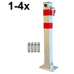 Lockable Folding Parking Barrier Security Bollard Post car park drive Reflectve