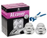 Alcoa® Wheels Stainless nut covers to fit 33mm wheel nuts (quantity 60) + ALgrip