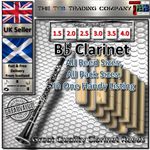 Clarinet Reeds - B Flat - Size 1.5 2.0 2.5 3.0 3.5 & 4.0 - Single, 3 Pck, 10 Pck