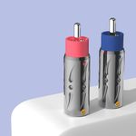 4pcs Viborg VR105S Silver Plated Pure Copper RCA Plug HiFi Audio Cable Connector