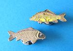CARP Common & Mirror Fish pin badges, Enamel. Coarse Fishing interest.