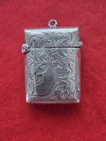 Solid Silver Vesta Case E. Jacobs & Sons Birmingham 1898 45mm