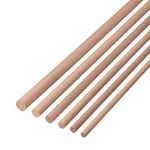 6x1m Beech Wood Dowels Smooth Rod Pegs 8mm Craft Sticks DIY Wooden Dowel