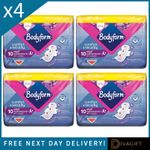 4 x BODYFORM MAXI GOODNIGHT SANITARY TOWELS WITH WINGS 10 PACK PADS LINERS NEW