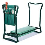 Garden Kneeler 2-in-1 Folding Gardening Padded Seat and Kneeling Stool Tool Bag