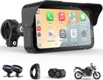 Carpuride W603DT for Motorcycle CarPlay & Android Auto & TPMS - HD1080 Dash Cam
