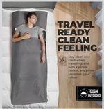 Tough Outfitters Sleeping Bag Liner Zipper Grey Travel Size MPN X00205JXJN