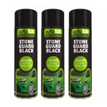 Autotek Stone Black Guard Protects Against Chips Aerosol Spray Paint 500ml x3