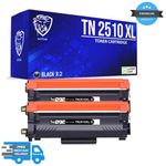 Twin Pack Brother TN-2510XL High Capacity Black Toner Cartridge For DCP-L2620DW