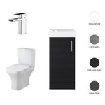 Cloakroom Suite - Floor Standing Vanity Basin Unit, Tap, Toilet from Balterley