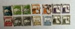 Rare Palestine Mandate pictorial stamps X 16.